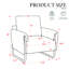 Chaise d'appoint rembourrée en tissu chenille-1932206746