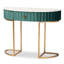 Koey Half Moon Console Table, Faux Marble, Gold 29.90'' H X 39.40'' W X 15.70'' D