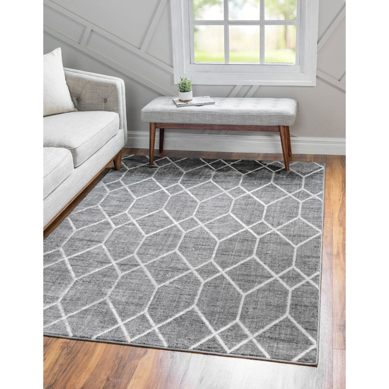 Tapis contemporain de couleur granit Clidy, Rectangle 4 pi x 6 pi