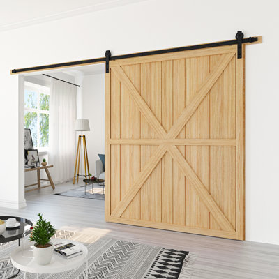 Steel Standard Single Barn Door Hardware Kit