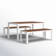 Joel 6 - Person Metal Patio Dining Set with Rectangular Table