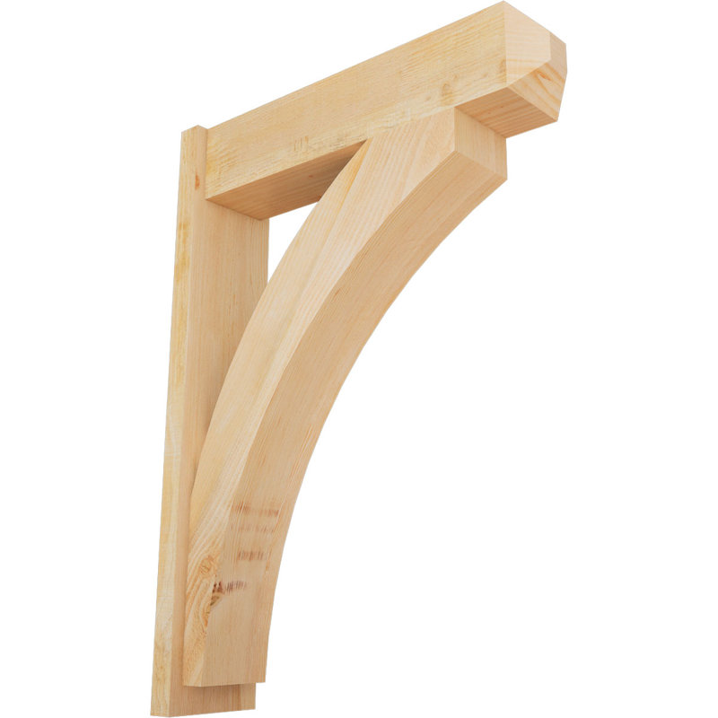 Thorton Craftsman Rustic Wood Outlooker,  32" D x 44" H , 8" W Douglas Fir (Rough Sawn)