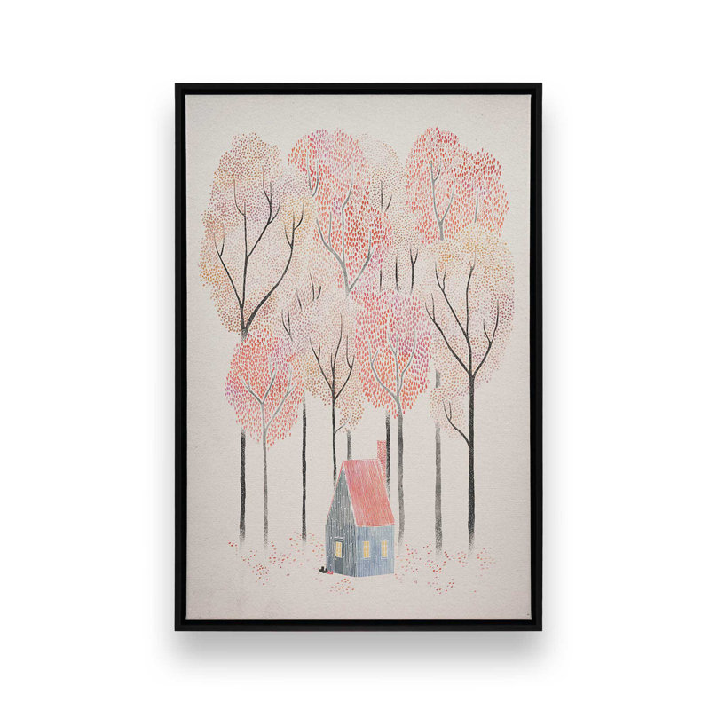 «Cabin In The Woods I» par David Fleck, reproduction d'art, H 16 po x l 12 po, Impression encadrée sans passe-partout, Noir