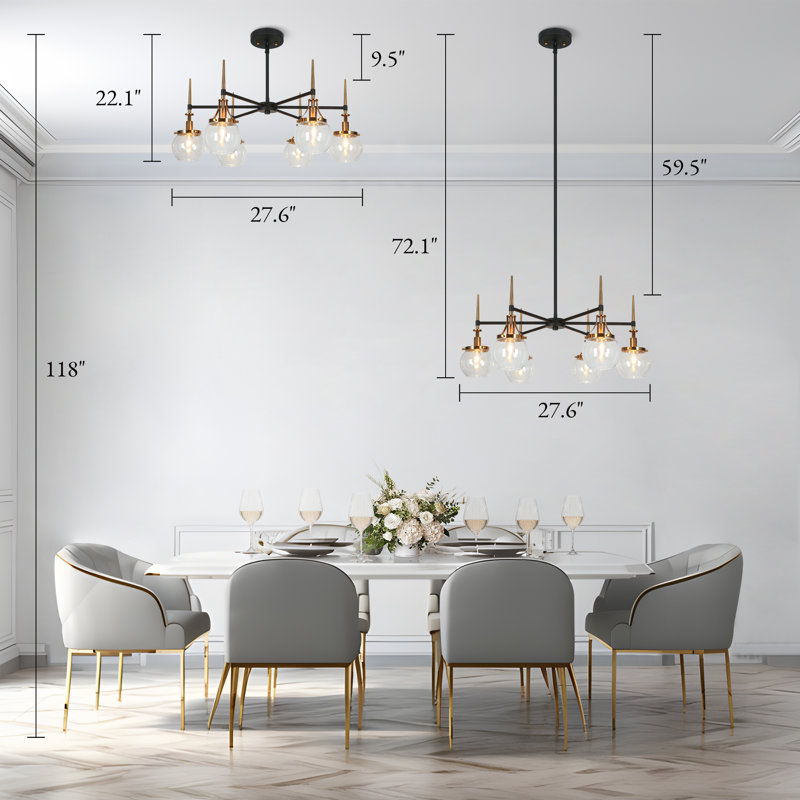 Loram 6 - Light Dimmable Chandelier