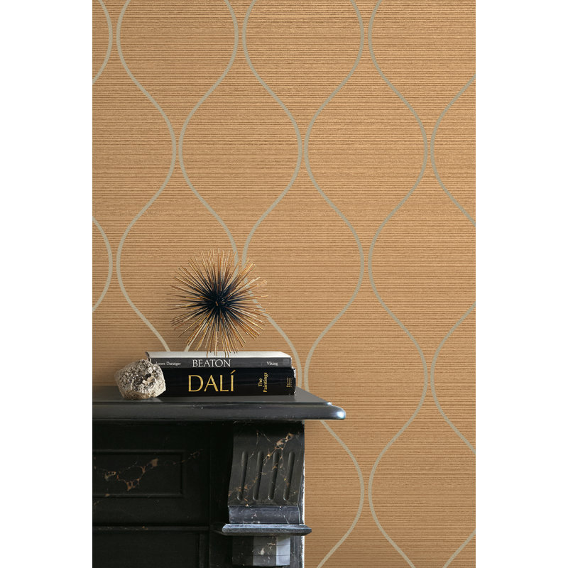 Matea 10.05m x 53cm Wallpaper Roll, Bronze