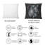 Carré, feuilles tropicales noires et dorées I - Coussin décoratif imprimé moderne-60158859