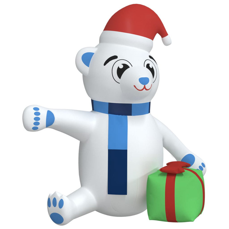 Ours en peluche de Noël DEL, H 94,5 po x l 70,9 po x P 63 po