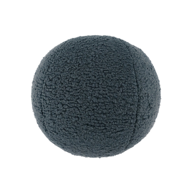 Poodle Ball Circular Pillow Cover & Insert, Square 12", Mineral