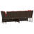 Patio Sofa With Cushions Brown Poly Rattan-1004270524-1004270525
