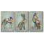 Fantastic Florals Fox, assis, impression sur toile 3 pièces-91891346-91891352