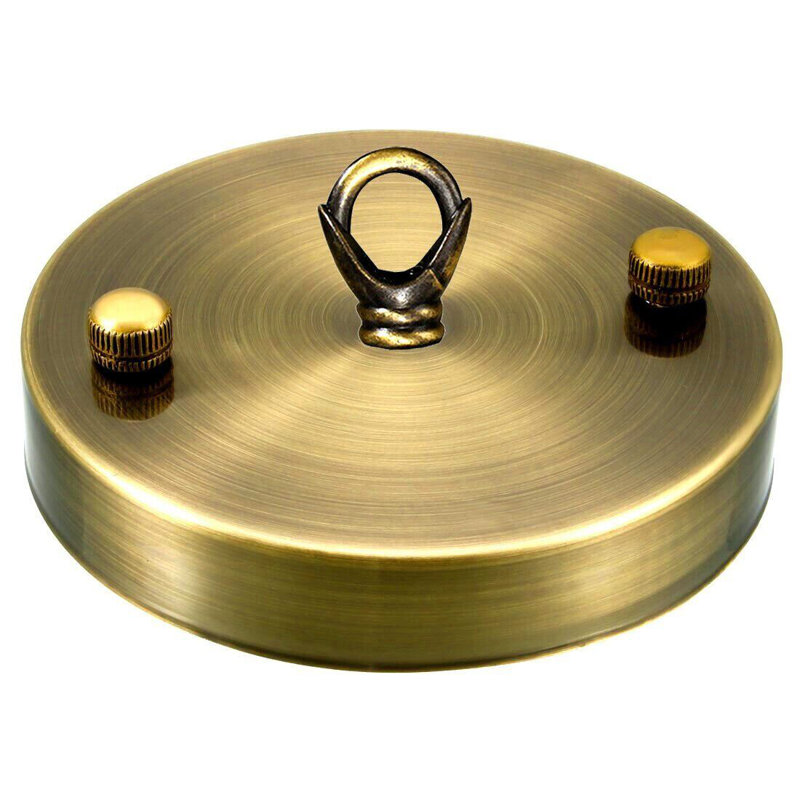 Sreshta Single Out Drop Style 120Mm Metal Front Fitting Ceiling Rose For Light Fixtures With Accessories Lighting Kit