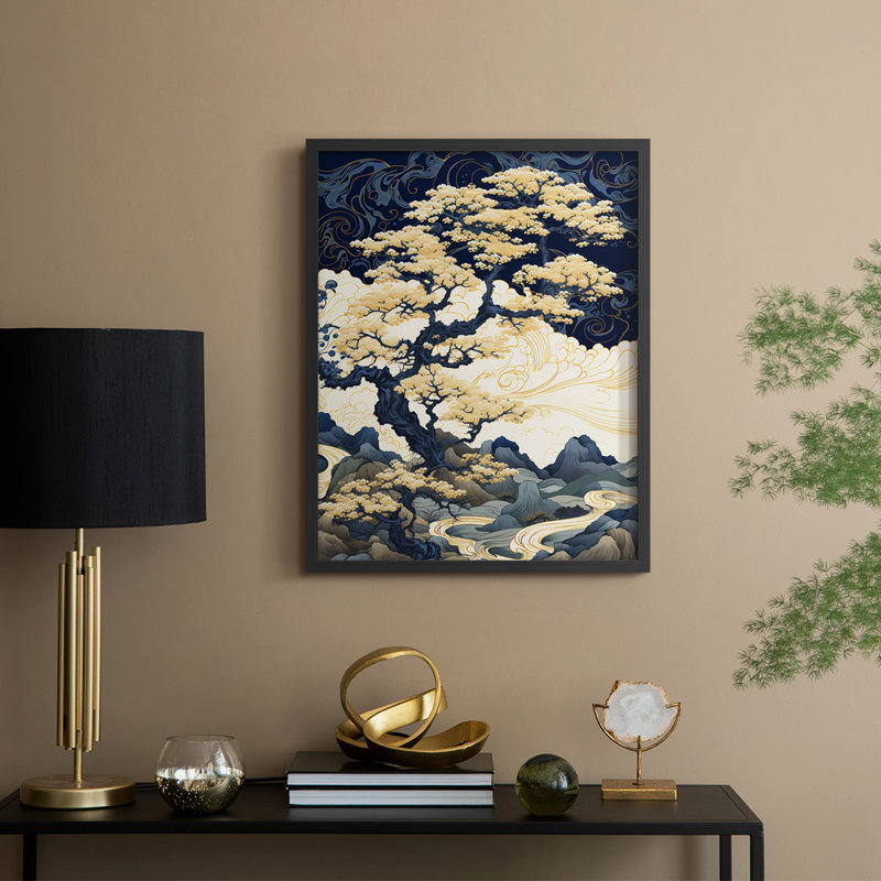 Paysages série CLVII - reproduction encadrée de qualité supérieure - prête à être accrochée - aucun clou requis