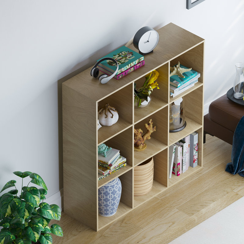 Oreland Cube Bookcase, 96.5cm H x 96.5cm W x 29cm D, Oak