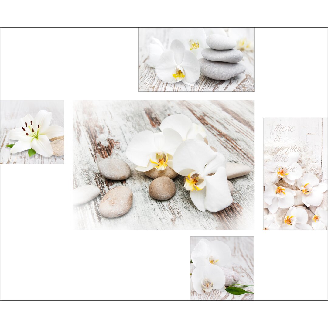 5-tlg. Leinwandbilder-Set White Spring