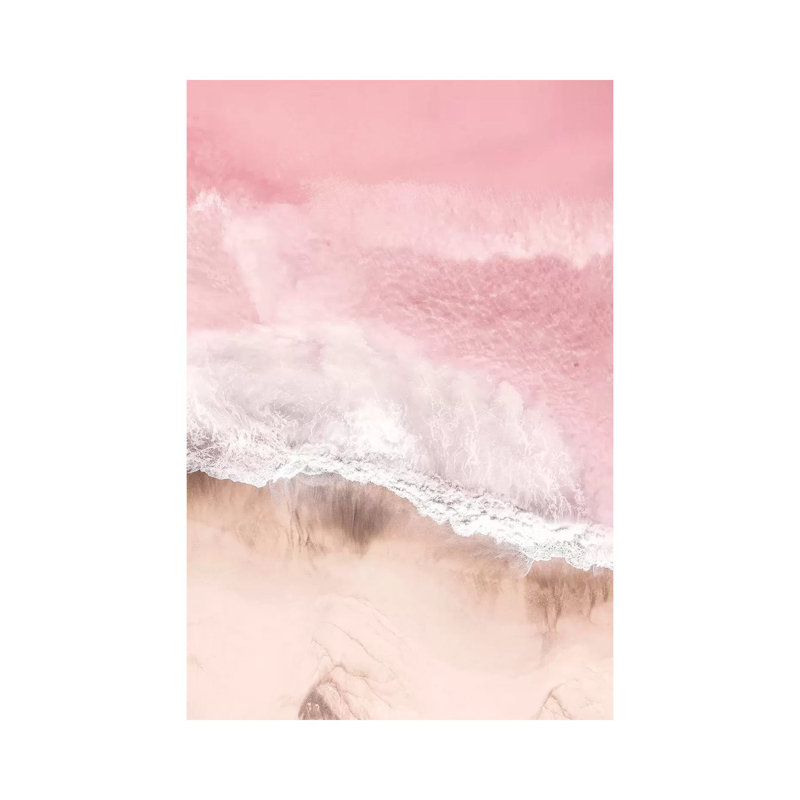 Pink Sea by Sisi & Seb - Wrapped Canvas Print, 20.32 cm H x 30.48 cm W
