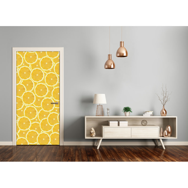 Lemon Door Decal, 205cm H x 85cm W