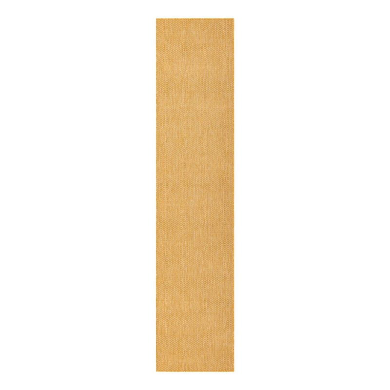 Tapis intérieur / extérieur Avaughn, Jaune, Tapis de couloir 2 pi 7 po x 12 pi