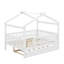 Wooden House Bed With Trundle-351713180-351713179