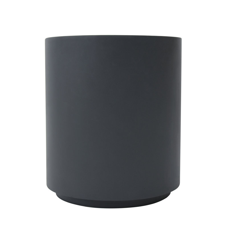 ROME Round Concrete Side Table 45 x 45 x 51.5 cm, Black