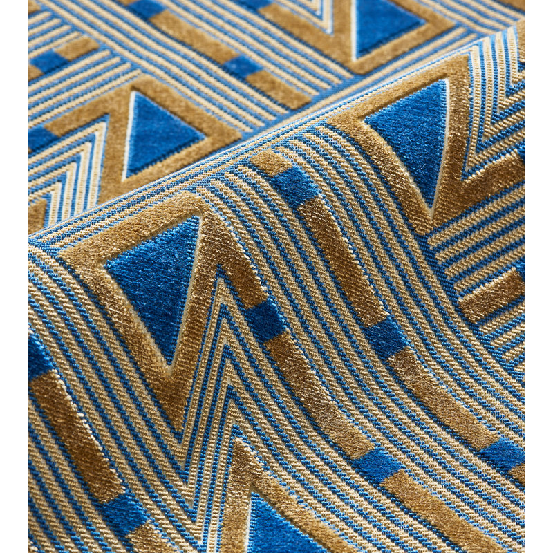 KASAI VELVET, Bleu/doré