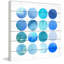 Pois bleus - impression sur bois-22679340