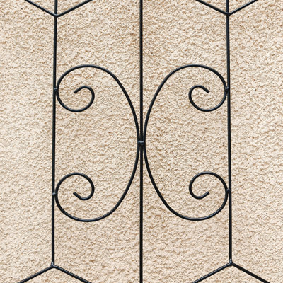 Paquet de 2 treillis de jardin en métal antirouille pour plantes grimpantes