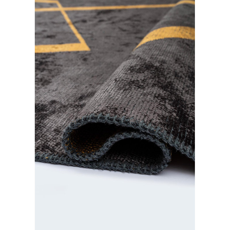 Rapture Abstract Area Rug in Brown, Rectangle 7'10" x 9'10"