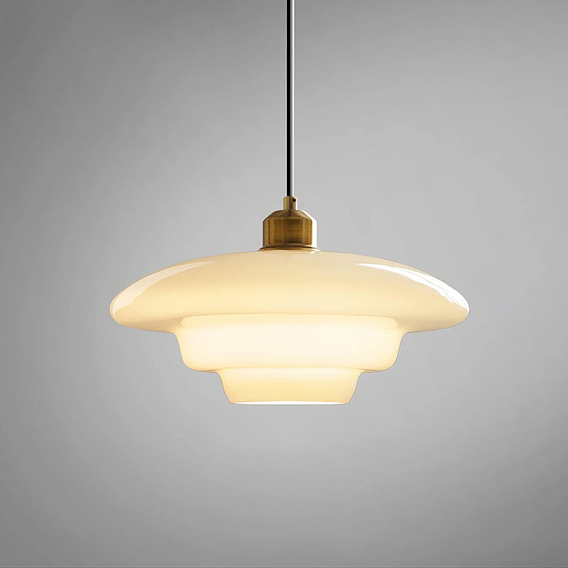 Luminaire suspendu en verre Schoolhouse