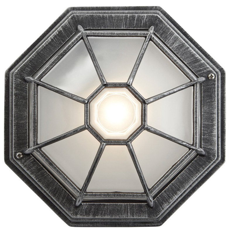 Mihai Outdoor Flush Mount, Black/Silver