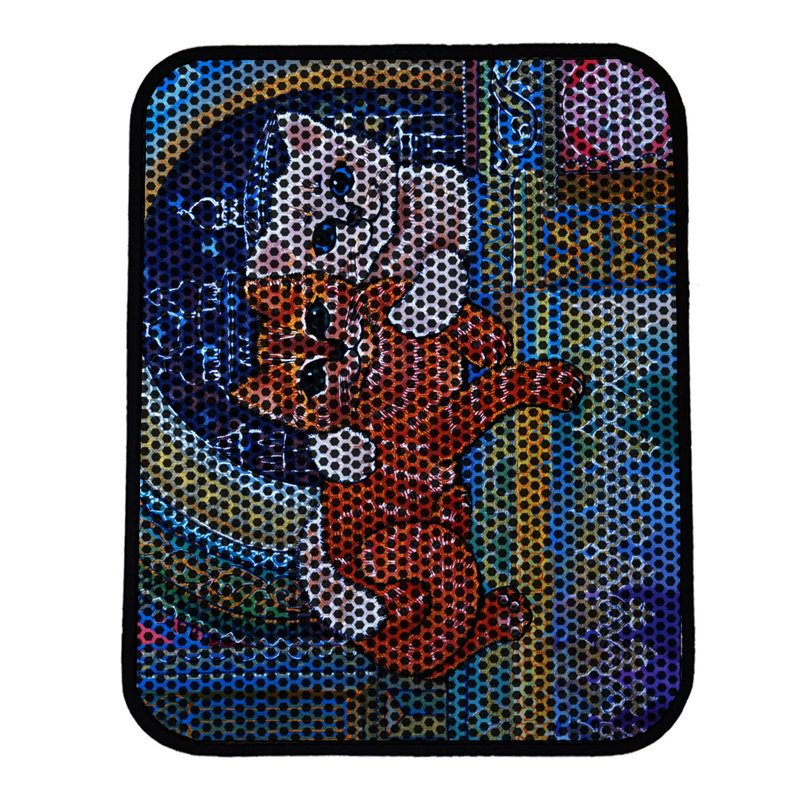 Tapis pour litière de qualité supérieure, 18 po x 24 po | 50% PVC / 50% polyester, lavable à la machine et passer l'aspirateur | Conception durable et facile à nettoyer pour les propriétaires d'animaux de compagnie | Protégez vos planchers des dégâts de la litière