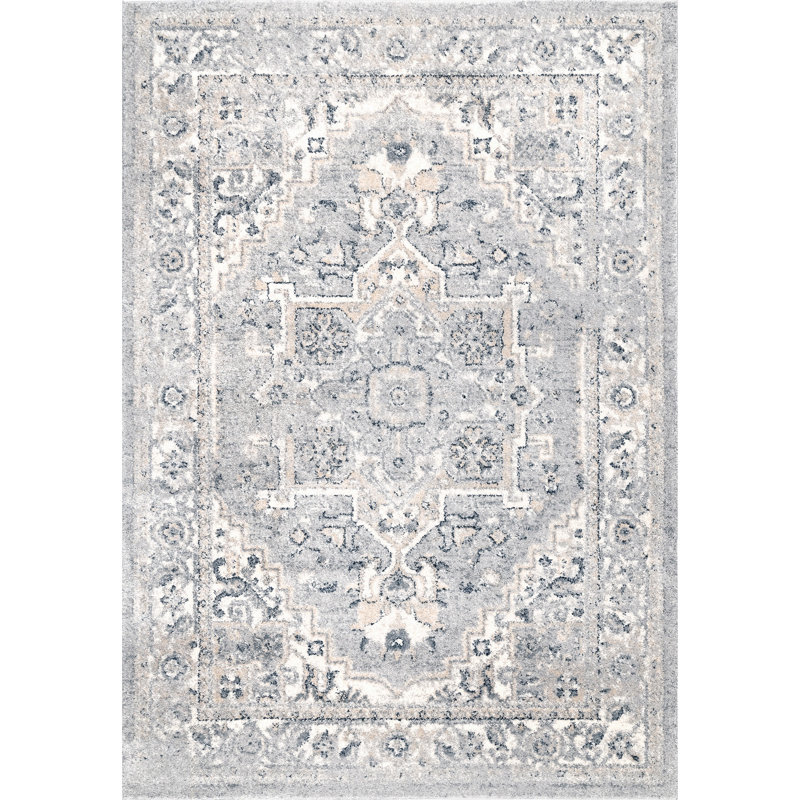 Edwa Traditional Power Loom Performance Rug, Square 8'
