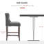 Ensemble de 2 tabourets de bar 26,25 po à hauteur de comptoir, chaise de salle à manger rembourrée sans accoudoirs à oreilles avec pieds en bois d'hévéa