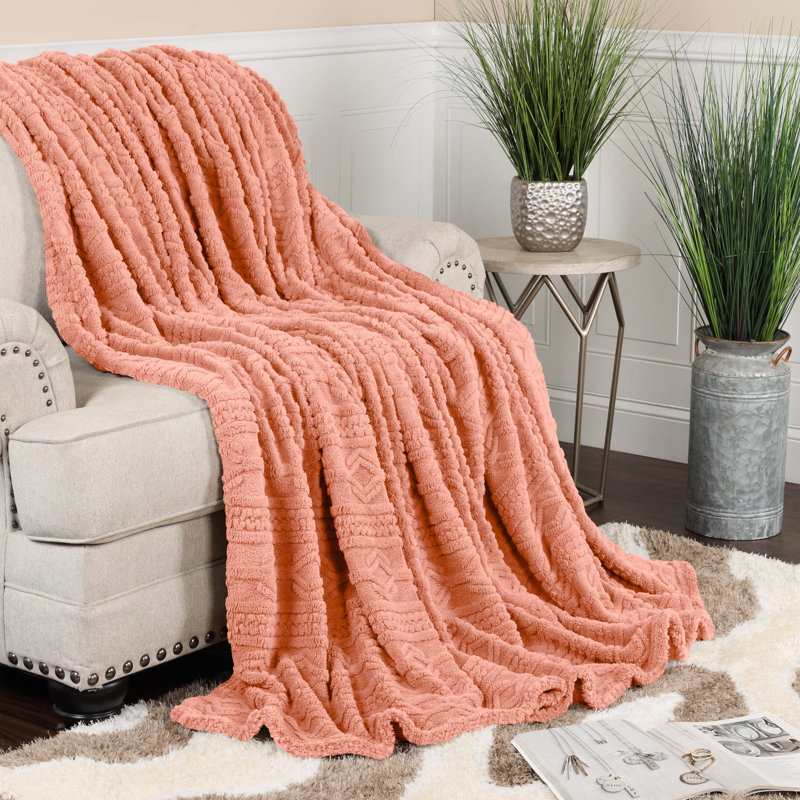 Literie moelleuse Boho, Jeté, Rosé