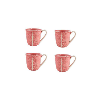 Cabbage Pink Mug, Set of 4