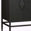 Armoire de rangement moderne 31,5 "à 2 portes en bois avec tablette réglable et pieds en métal - noir