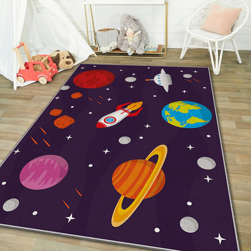 Tapis luxueux (2,6 x 4,6 pieds), 100% polyester, 740 g / m² | Tissu de velours doux, envers en feutre antidérapant, éponge stratifiée pour le confort | Antibactérien, lavable à la machine à 30 ° C | Élégante décoration intérieure