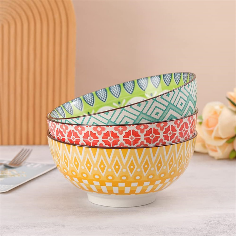 Set of 3 Ceramic Bowls With Lid - Rutos