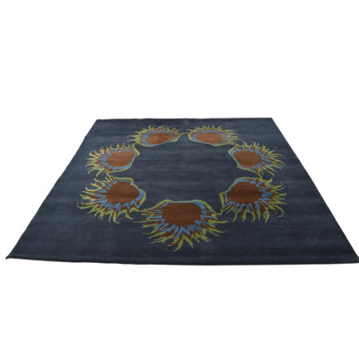 Tapis bleu marine rectangulaire 7 pi Pineland