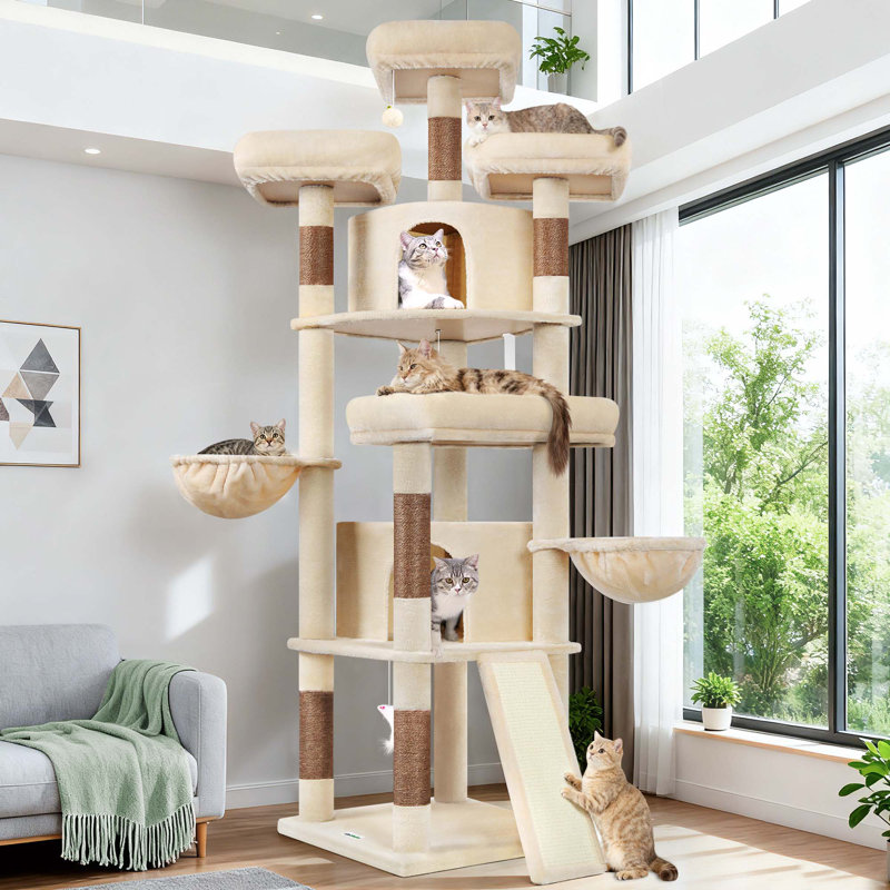 80.31cm H Cat Tree, Beige