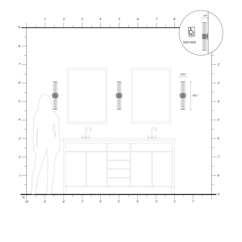 Brushed Nickel 2-Light Vanity with Satin Opal Glass Shades