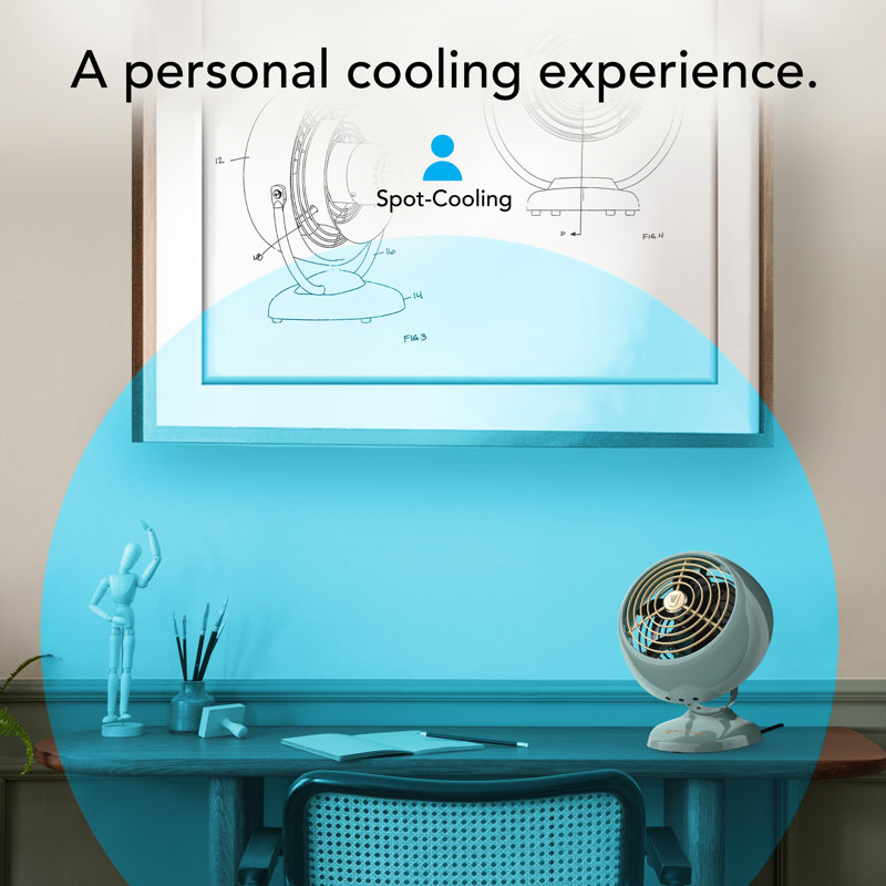 Vornado Mini Classic 2-Speed Green Air Circulator Desk Fan