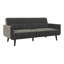 Futon moderne, velours gris-333552445