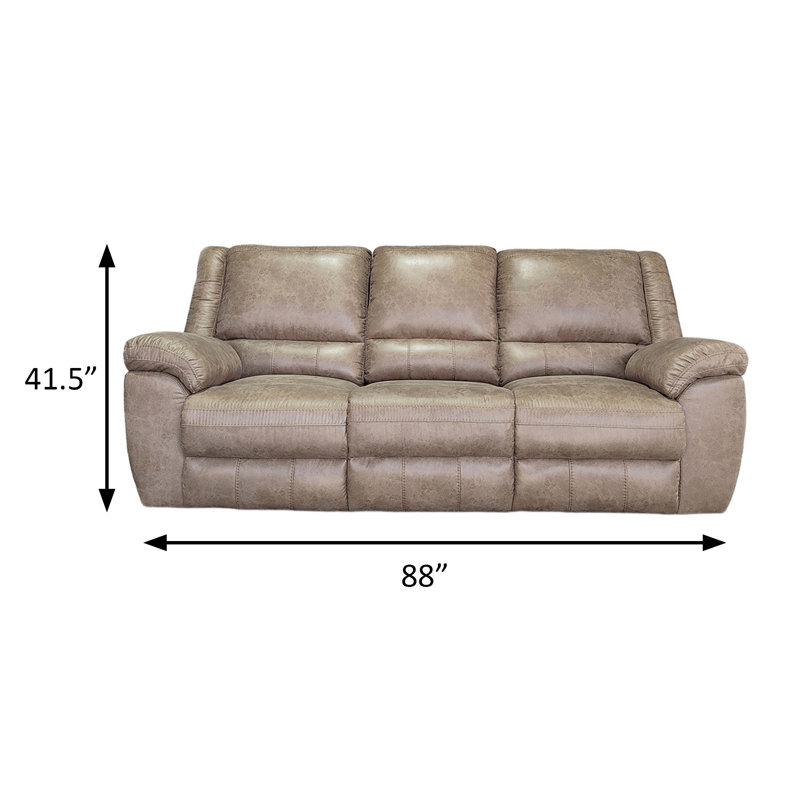 88" W Transitional Sofa, Brown