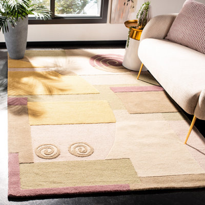 Charbonneau Drive Hand Tufted Wool Abstract Rug