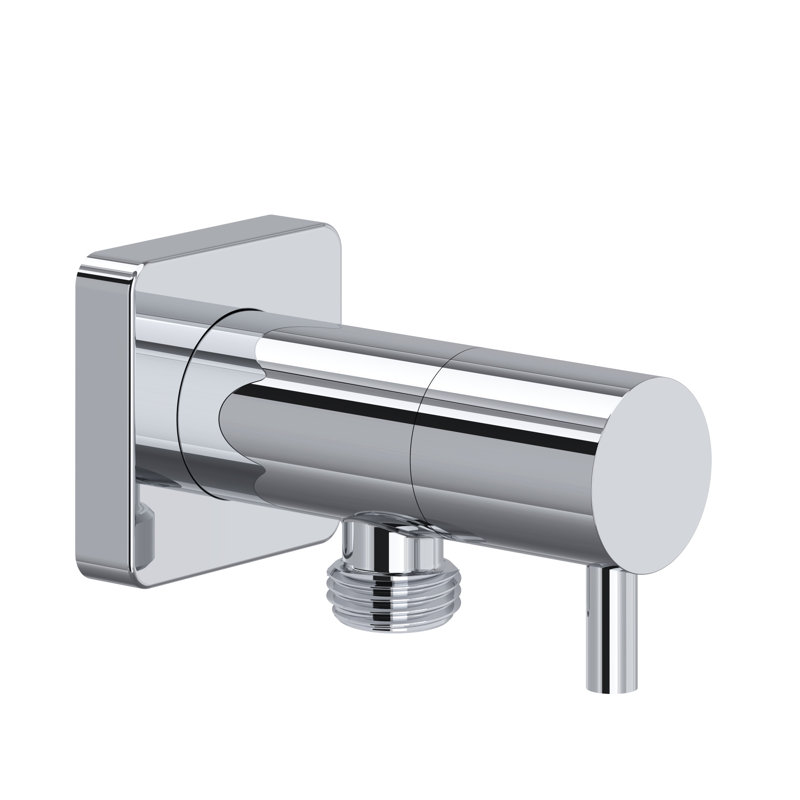 Rohl Handshower Outlet With Integrated Volume Control, Polished Chrome