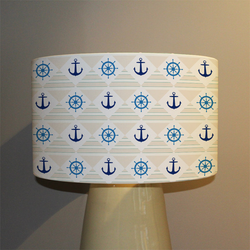 Cotton Drum Lamp Shade ( Uno ), 22cm H x 25cm W x 25cm D