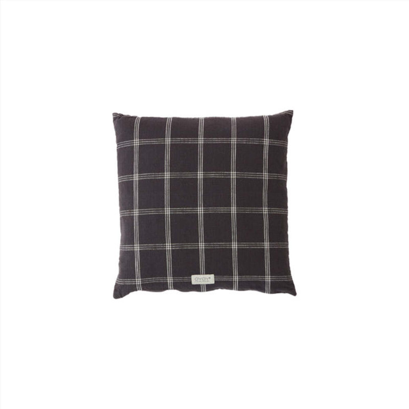 Kyoto Square Pillow Cover & Insert, Anthracite