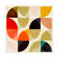 «Circles Nov 19 Beige Viertel Circles Ineinander», reproduction sur toile tendue-95430399