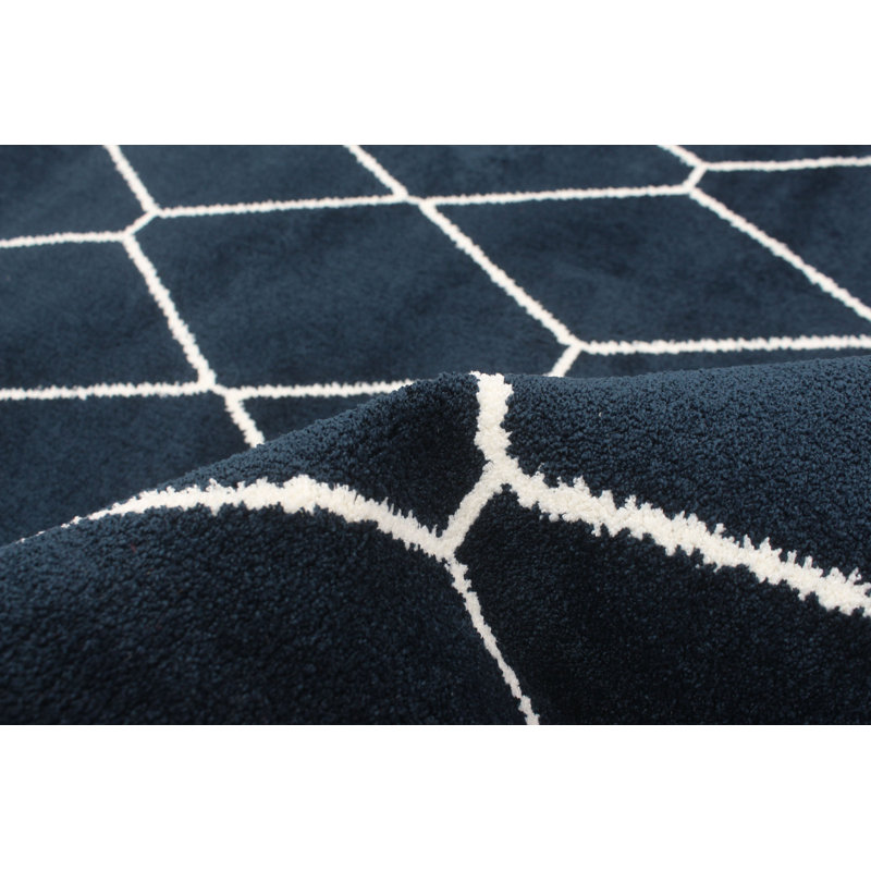Tapis bleu marine Esliabeth, Rectangle 7 pi 10 po x 10 pi 2 po