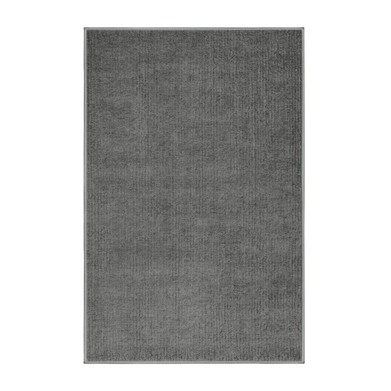 Machine Washable Solid Brown Area Rug, Rectangle 2' x 3'
